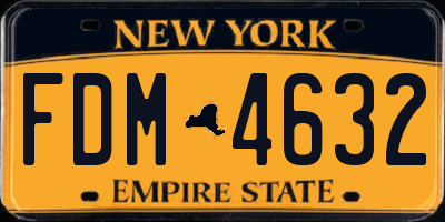 NY license plate FDM4632