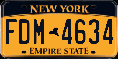 NY license plate FDM4634
