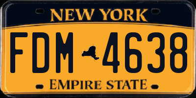 NY license plate FDM4638