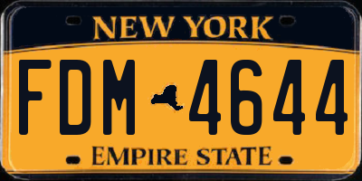 NY license plate FDM4644