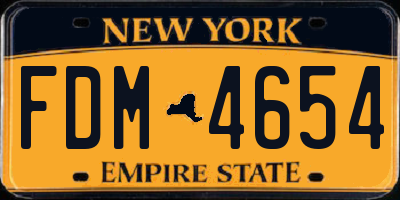 NY license plate FDM4654