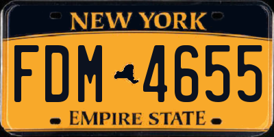 NY license plate FDM4655