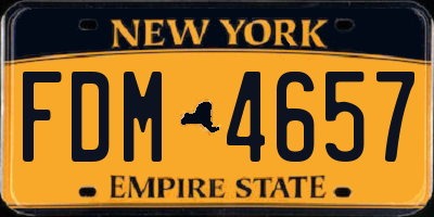 NY license plate FDM4657