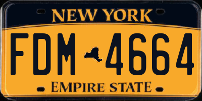 NY license plate FDM4664