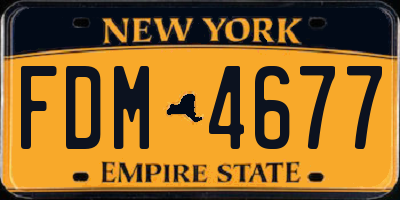 NY license plate FDM4677