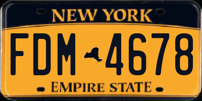 NY license plate FDM4678