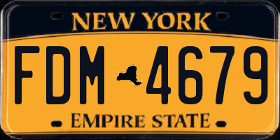 NY license plate FDM4679