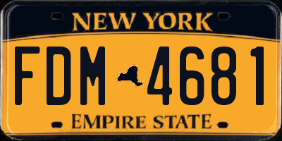 NY license plate FDM4681