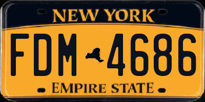 NY license plate FDM4686