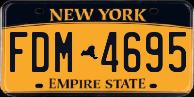 NY license plate FDM4695