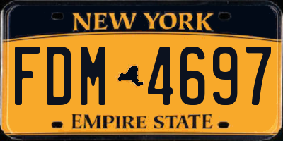 NY license plate FDM4697