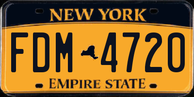 NY license plate FDM4720