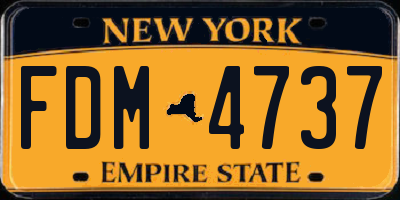 NY license plate FDM4737