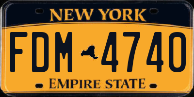 NY license plate FDM4740