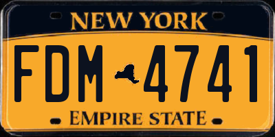 NY license plate FDM4741