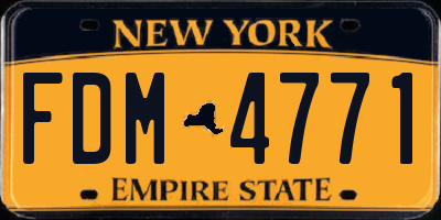NY license plate FDM4771