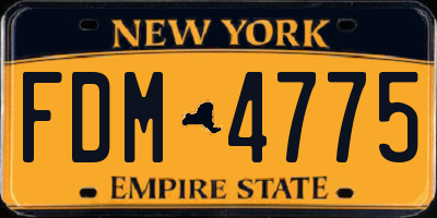 NY license plate FDM4775