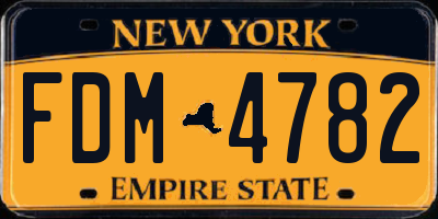 NY license plate FDM4782