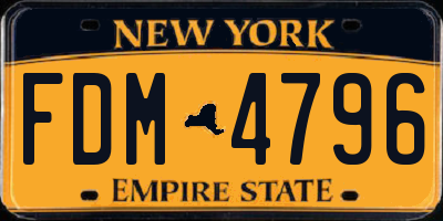 NY license plate FDM4796