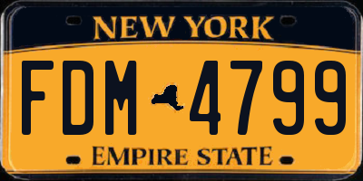 NY license plate FDM4799