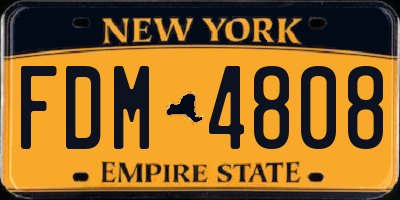 NY license plate FDM4808