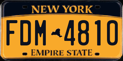 NY license plate FDM4810