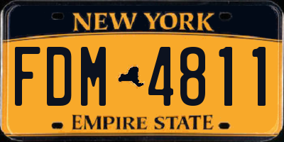 NY license plate FDM4811