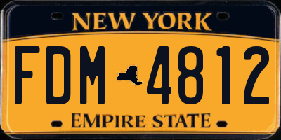 NY license plate FDM4812