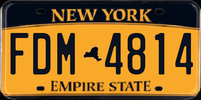 NY license plate FDM4814