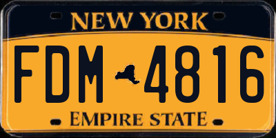 NY license plate FDM4816