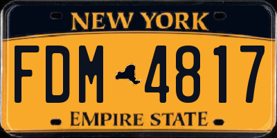 NY license plate FDM4817