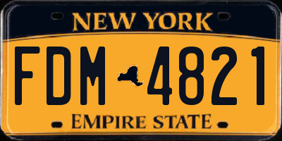NY license plate FDM4821