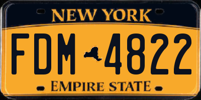 NY license plate FDM4822