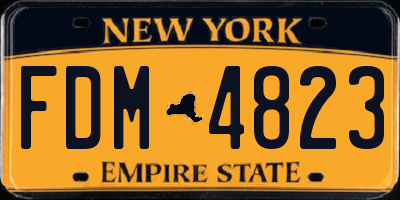 NY license plate FDM4823
