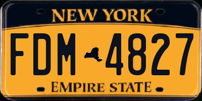NY license plate FDM4827