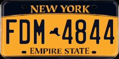 NY license plate FDM4844