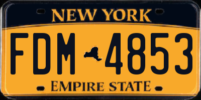 NY license plate FDM4853