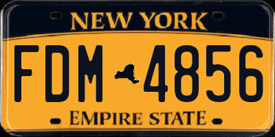 NY license plate FDM4856