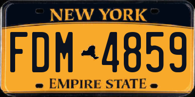 NY license plate FDM4859