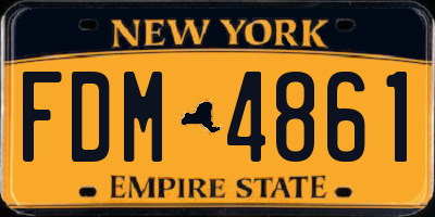 NY license plate FDM4861