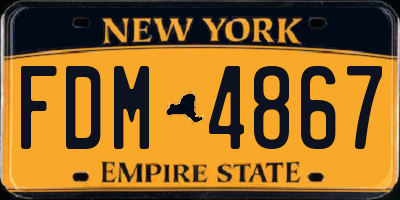 NY license plate FDM4867