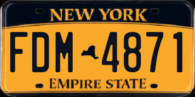 NY license plate FDM4871