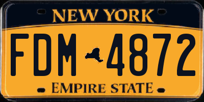 NY license plate FDM4872