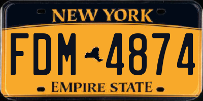 NY license plate FDM4874