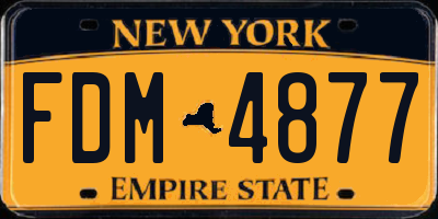 NY license plate FDM4877