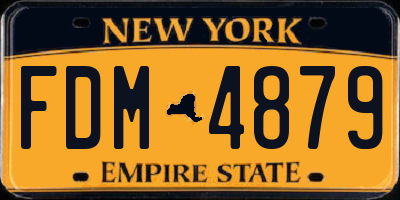 NY license plate FDM4879