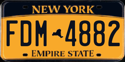 NY license plate FDM4882