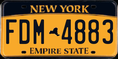NY license plate FDM4883