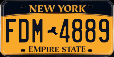 NY license plate FDM4889