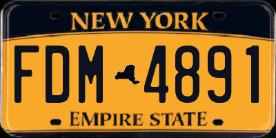 NY license plate FDM4891